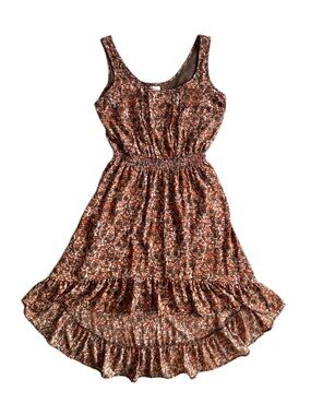 Dynamite Floral High-Low Midi Dress Medium